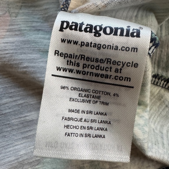 Patagonia Amber Dawn Dress Organic Cotton Wild Big Spanish blue women’s medium - Picture 8 of 11